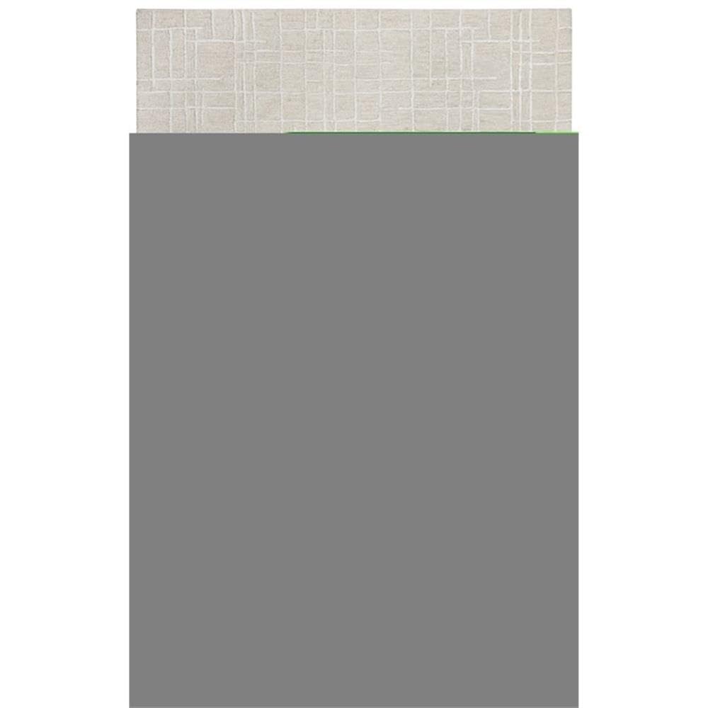Classic 7'9" X 9'9" Geometric Ivory/Grey Hand Tufted Area Rug