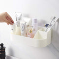 Vdhja Plastic Bathroom Kitchen Storage Organize Shelf Rack Bathroom Shelves Shower Corner Caddy Basket With Wall Mounted Suction
