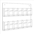Safco Products 5671CL Clear2c Literature Display, 12 Pamphlet, Clear