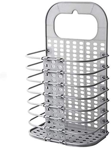 nunki trend Wall Hanging Laundry Basket Clothes Hanger Dirty Hamper Clothes Storage Basket Folding & Adjustable Hanging Hook Spa