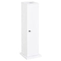 HOMCOM Toilet Paper Cabinet, Small Bathroom Corner Floor Cabinet with Doors and Shelves, Thin Storage Bathroom Organizer for Pap