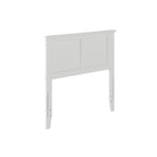 AFI, Madison Twin Solid Wood Panel Headboard with Attachable Charger, White