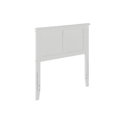 AFI, Madison Twin Solid Wood Panel Headboard with Attachable Charger, White