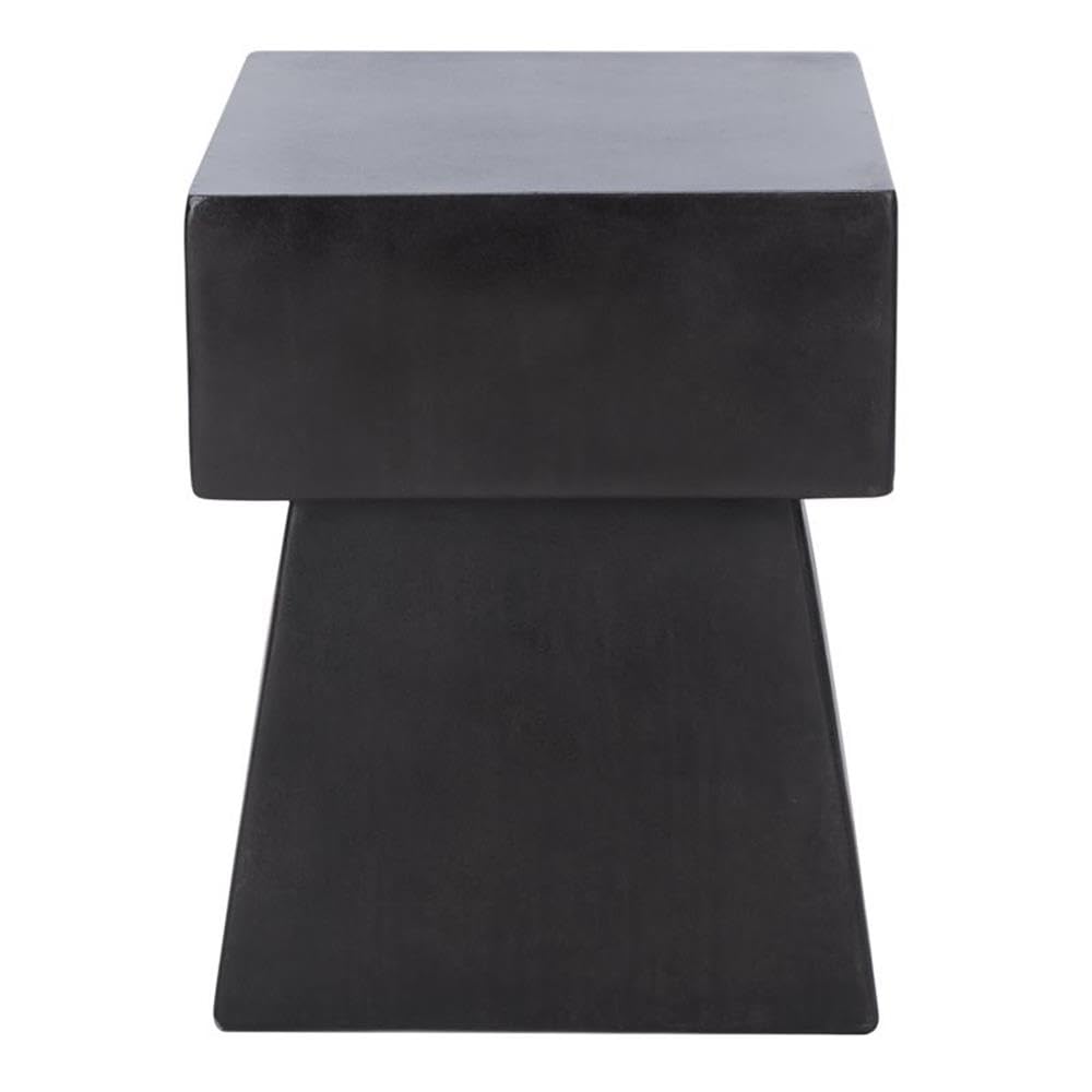 Safavieh Outdoor Zen Black Mushroom Modern Concrete Accent Table