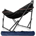 Tranquillo 600 Lbs Capacity Adjustable Hammock Stand, Collapsible Camping Hammock And Stand, Steel Double Hammock Stand For 2 Pe
