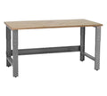 Table & Workbench: 1 Thick Solid Wood Oiled Butcher Block Top, Height Adjustable 24 D x 48 L x 30 - 36 H - by BenchPro
