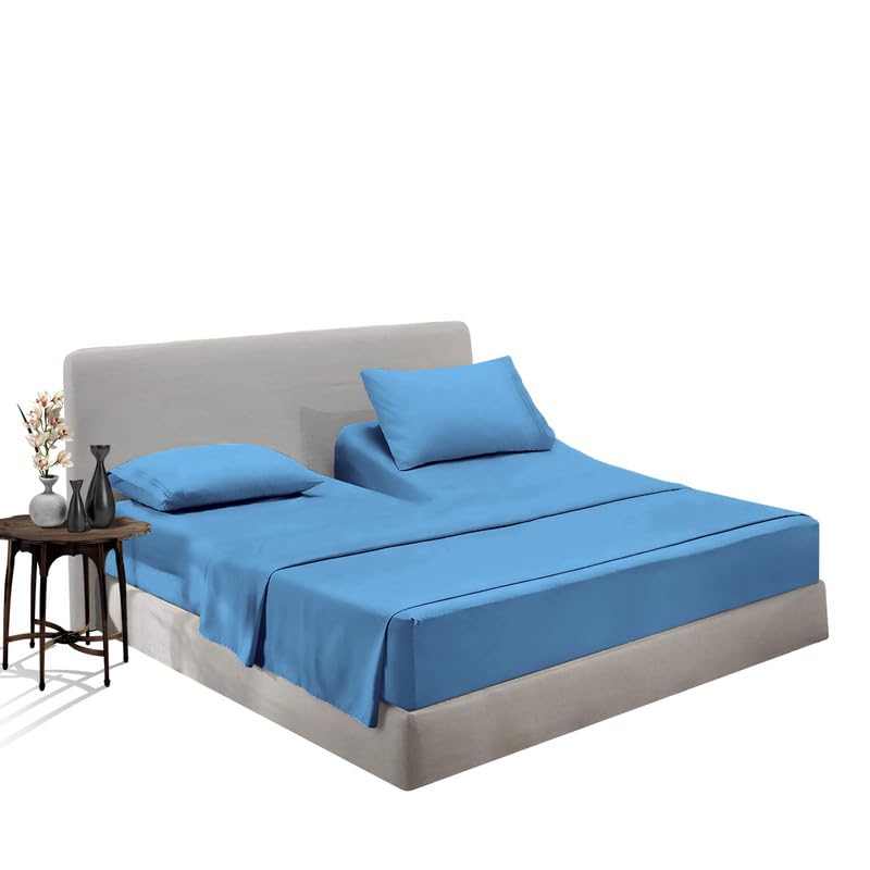 Sgi Bedding 34' King Split Top Flex Head Sheet 100% Egyptian Cotton Sheet Set - 600 Thread Count Flex Top Sheet For Adjustable