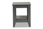 Baxton Studio Audra Grey Finished Wood Living Room End Table