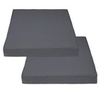 Covers & All Square Outdoor Cushion Slipcovers For Patio Furniture, Armchair, Water, Tear & Uv Resistant Pu Polyester Slipcover With Zippers (Pack Of 2) (28' L X 28' W X 4' Thick, Charcoal Gray)