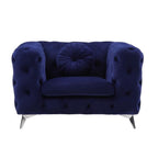 Acme Atronia Chair In Blue Fabric