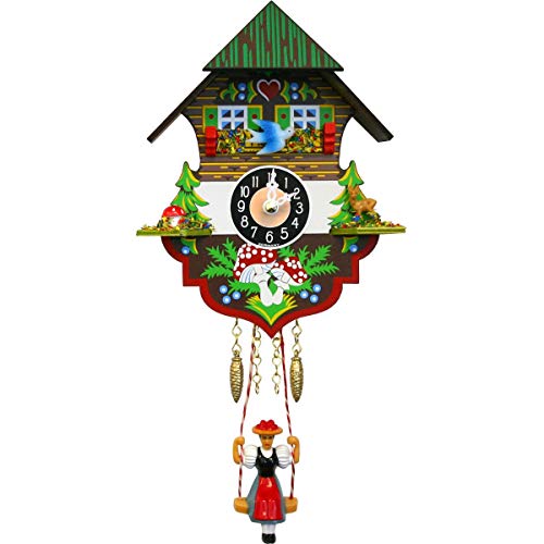 Alexander Taron 0197Sq Engstler Battery-Operated Clock-Mini Size With Music Chimes, Multi