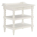 Comfort Pointe Averly Antique White Wood Turned Leg Storage Nightstand