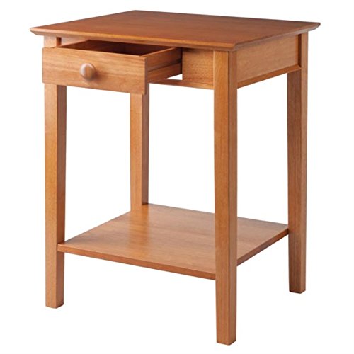 Ergode Wood Burke Home Office Printer Stand | Cottage Style Design | Adjustable Center Shelf | Ample Storage Space | Dark Coffee Finish | 19.84' W x 19.84' D x 31.1' H (99323-VV)