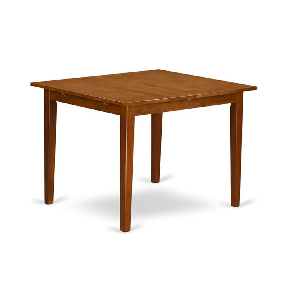 East West Furniture Milan Kitchen Dining Rectangle Wooden Table Top with Butterfly Leaf, 36x54 Inch, Saddle Brown
