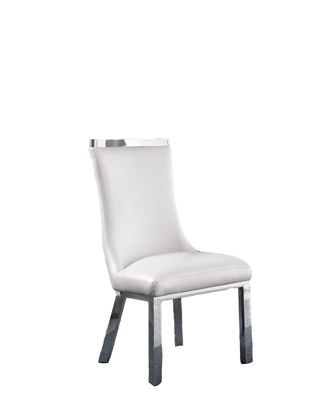 Best Quality Furniture Sc270-277 Chairs, White/Silver