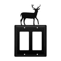Village Wrought Iron Deer Double GFCI Cover