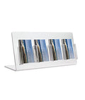 Source One Deluxe 4 Pocket Vertical Clear Business Card Holder - Counter Top