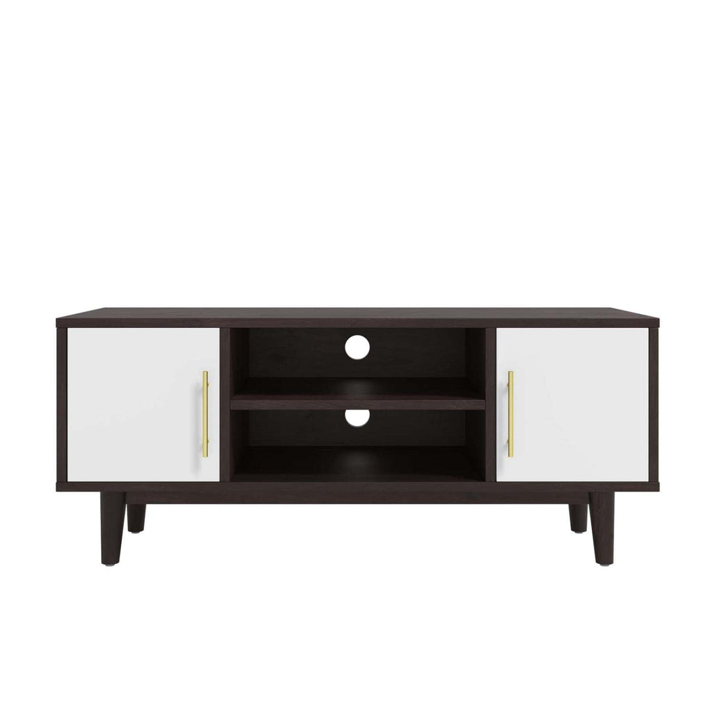 Modway Daxton Mid-Century Modern, 43" TV Stand, Cappuccino White