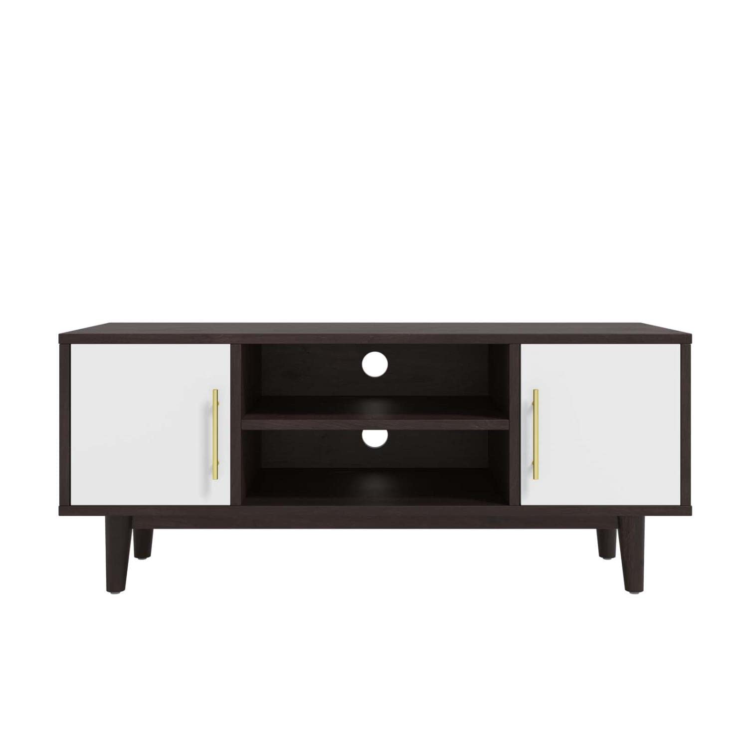 Modway Daxton Mid-Century Modern, 43" TV Stand, Cappuccino White