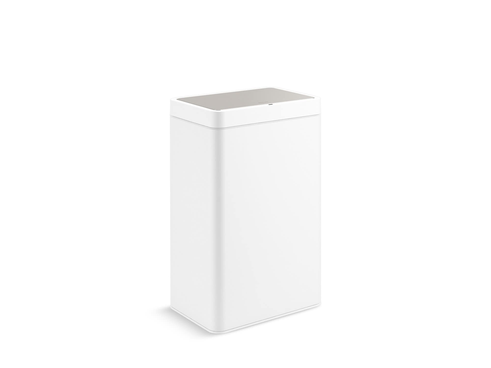 KOHLER 23825-STW 13 Gallon SensorCan, Automatic Touchless Motion Sensor Kitchen Trash Can with Soft Close Lid, White Stainless S