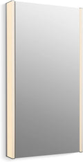 Kohler K-81148-SLE-DA Maxstow Medicine Cabinet with LED Light, Mirror Door & Staggered Shelves, Rectangular Frame, 22 x 40