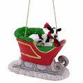 Holstein Cow Sleigh Ride Christmas Ornament - Delightful!