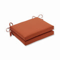 Pillow Perfect Monti Chino Solid Indoor/Outdoor Patio Seat Cushions Plush Fiber Fill, Weather And Fade Resistant, Square Corner