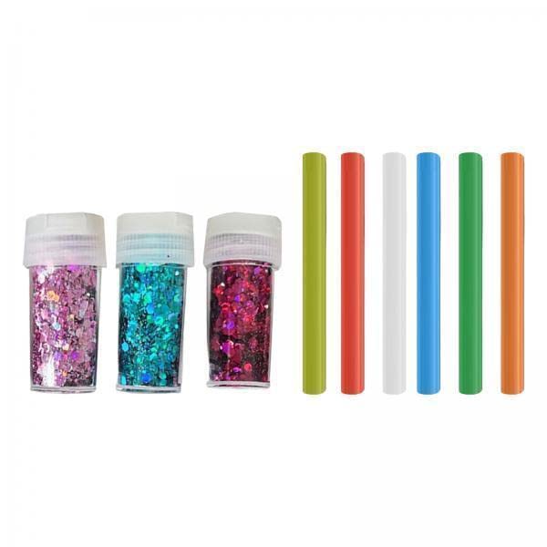 ATORSE 2xSticky Ball Sequins Straws Rainbow Colors Embellishment for Party Favor