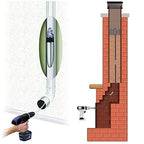 Chimney Cleaning Brush Dryer Duct Cleaner 2-In-1 Kit Fireplace Drier Vent Lint Sweeping Tools 18 Flexible Rods Rotary System Wor