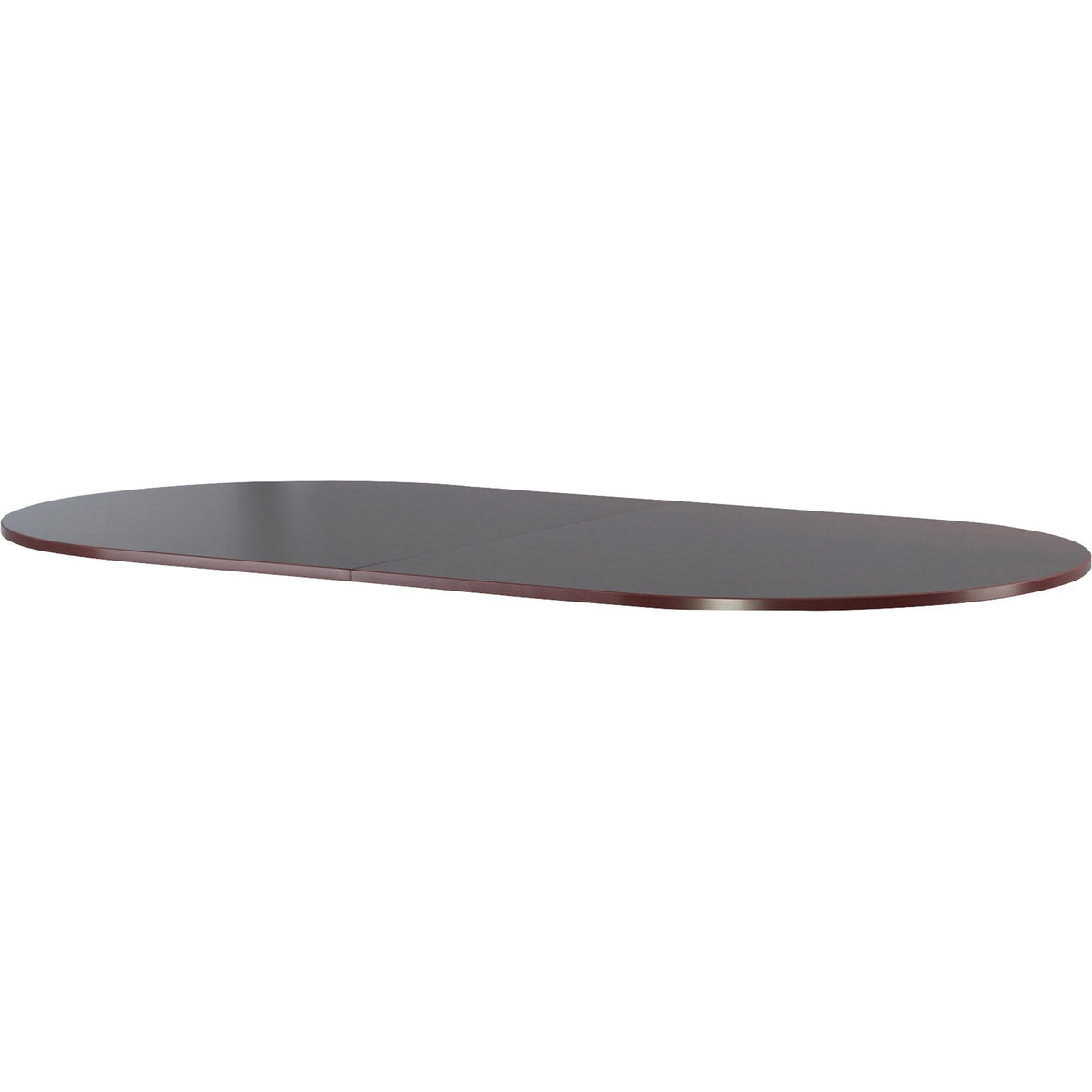 Lorell Oval Conference Tabletop, 48 By 96 By 1-1/4-Inch, Mahogany