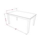 East West Furniture CAT-CAP-S Capri Modern Kitchen Table - a Rectangle Dining Table Top with Sturdy Legs, 36x60 Inch, Cappuccino