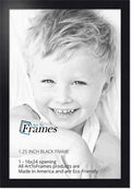 ArtToFrames 16x24 Inch Black Picture Frame, This 1.25 Custom Poster Frame is Black Steel Style, for Your Art or Photos, WOMBW26-