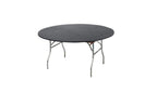 Kwik-Covers 60' Round Fitted Plastic Table Covers, 5 Pack (Black)