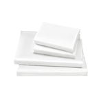 Golal Satin Sheets King Size - 4 Pieces Luxury Silky Soft Bed Sheets, Wrinkle-Free White Satin Silk Sheet Set With 1 Deep Pocket Fitted Sheet, 1 Flat Sheet, 2 Pillow Cases