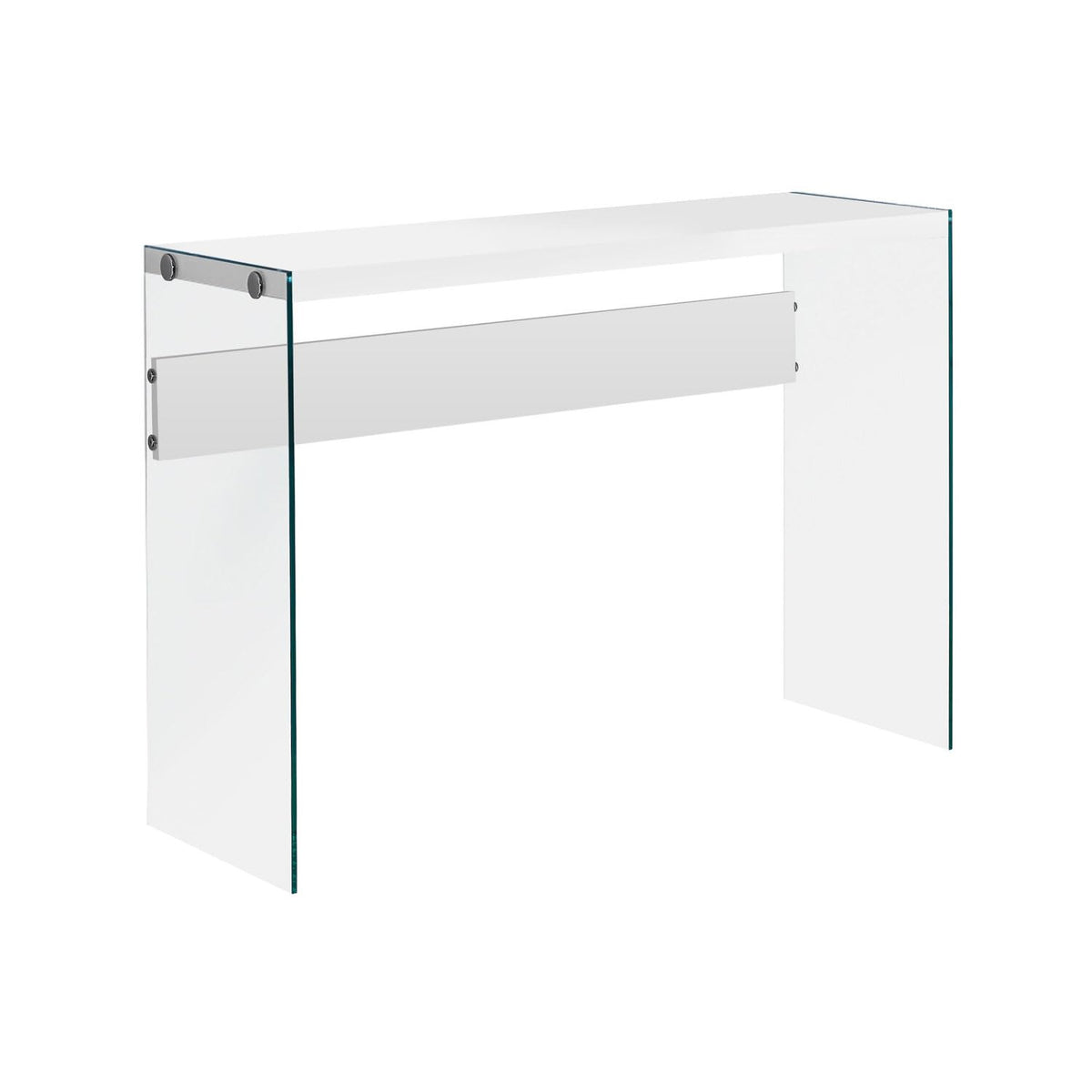 Monarch Specialties , Console Sofa Table, Tempered Glass, Dark Taupe, 44inchL