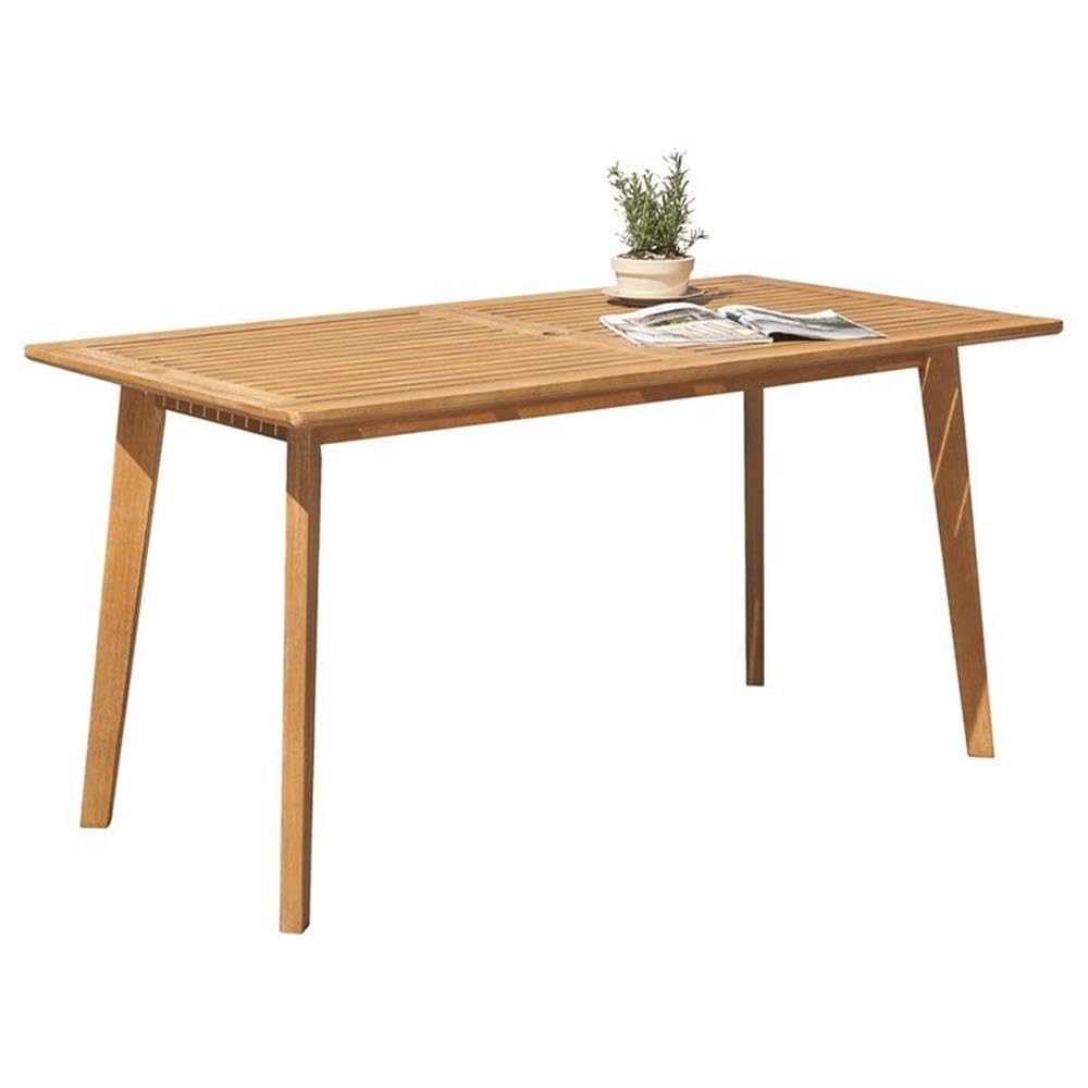 VIFAH Chesapeake Dining Table, Golden Oak Wood color