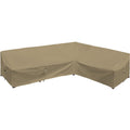 Flexiyard Heavy Duty Outdoor Sectional Sofa Cover, 120'X90' L-Shaped Waterproof 600D Patio Sectional Couch Cover, Lawn Patio F