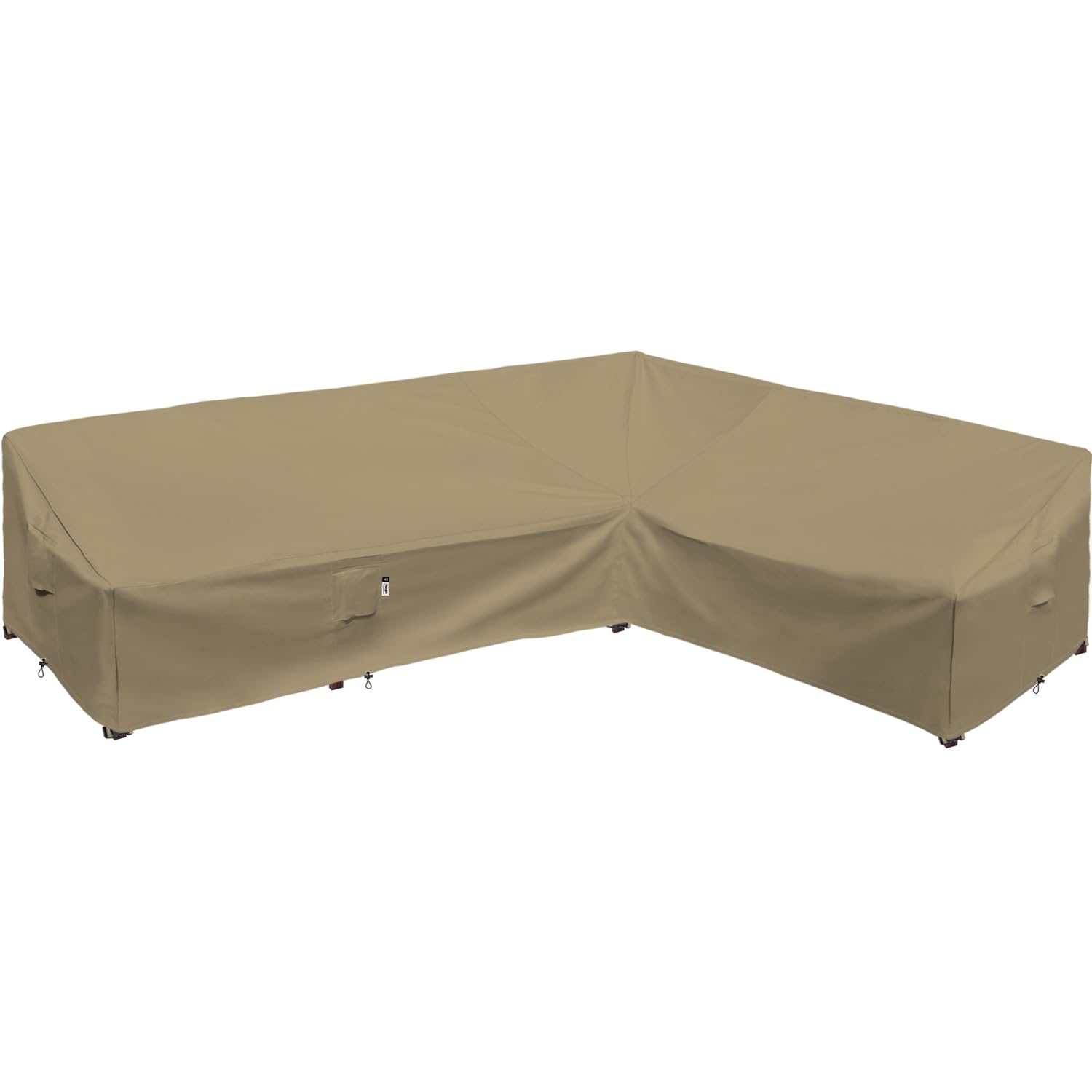 Flexiyard Heavy Duty Outdoor Sectional Sofa Cover, 120'X90' L-Shaped Waterproof 600D Patio Sectional Couch Cover, Lawn Patio F