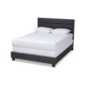 Baxton Studio Ansa Modern and Contemporary Dark Grey Fabric Upholstered King Size Bed