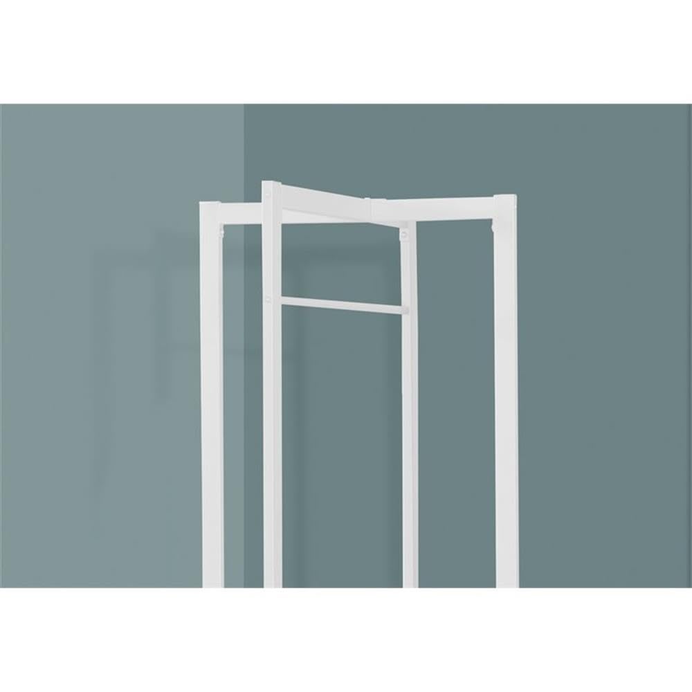 Monarch Metal Coat Rack, 72-Inch, White