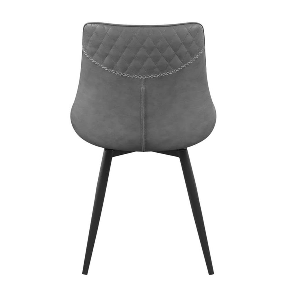 Coaster Furniture Solid Back Upholstered Grey and Black (Set of 2) Side Chair 110272