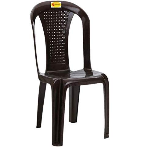 Highway Plastic Chair For Dining Room, Bedroom, Kitchen, Living Room (Brown Color Pack Of 1)