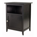 Ergode Claire Curved Nightstand  White | Versatile Bedroom Accent Table | Pullout Drawer & Bottom Shelf | (20115Vv)