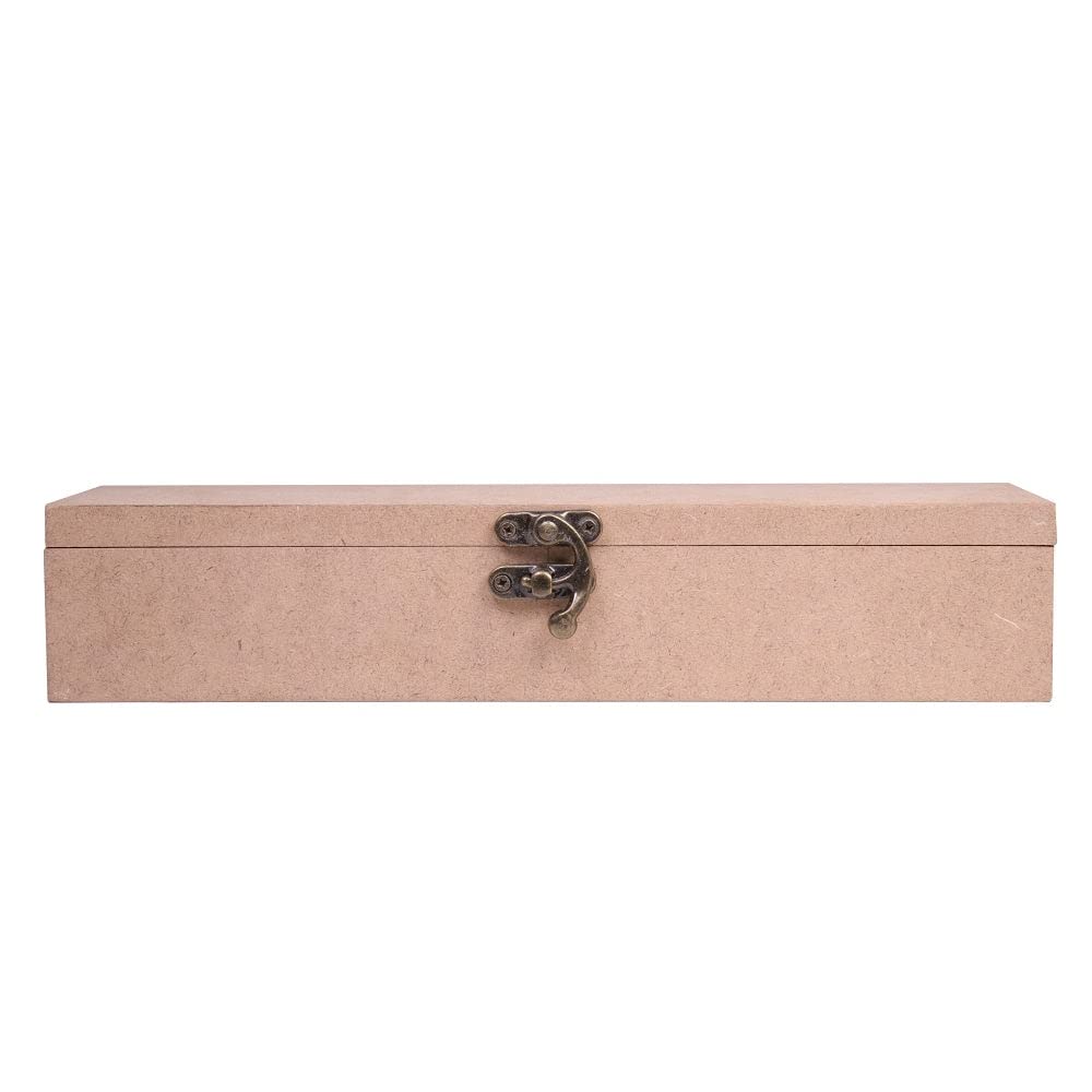 Little Birdie, MDF Box with Latch Rectangle, 10 x 3 x 2 Inch, 5.5mm | Wooden Storage Box for Art & Craft, Jewellery & DIY Projec