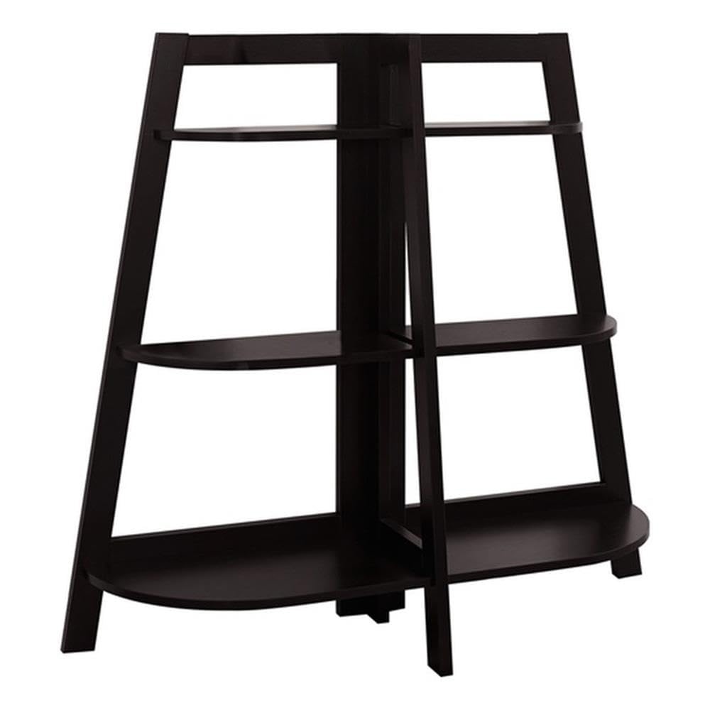 Monarch Specialties Cappuccino Accent Etagere Bookcase, 48 Inch