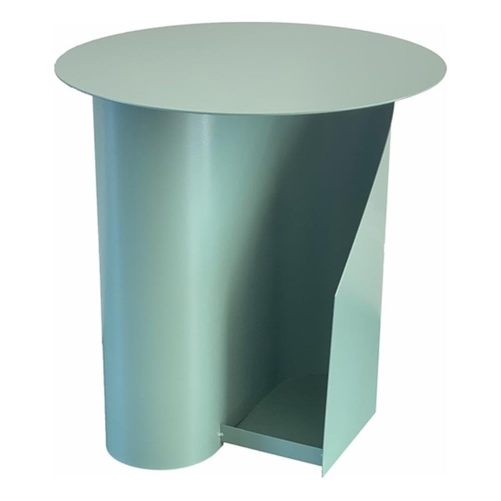 Pangea Home Que 18" Modern Metal Magazine Side Table In Green