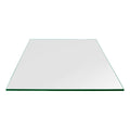 Dulles Glass 24' Square Glass Table Top - Tempered - 1/4' Thick - Flat Polished Glass - Eased Corner