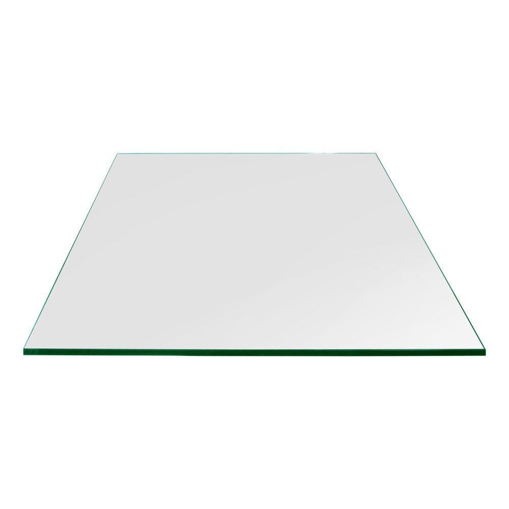 Dulles Glass 24' Square Glass Table Top - Tempered - 1/4' Thick - Flat Polished Glass - Eased Corner