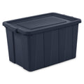 Sterilite 18 Gal Latching Tuff1 Storage Tote, Stackable Bin with Latch Lid, Plastic Container to Organize Garage, Basement, Blue