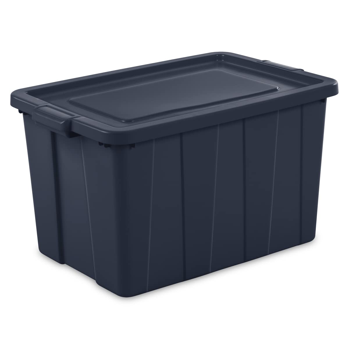 Sterilite 18 Gal Latching Tuff1 Storage Tote, Stackable Bin with Latch Lid, Plastic Container to Organize Garage, Basement, Blue